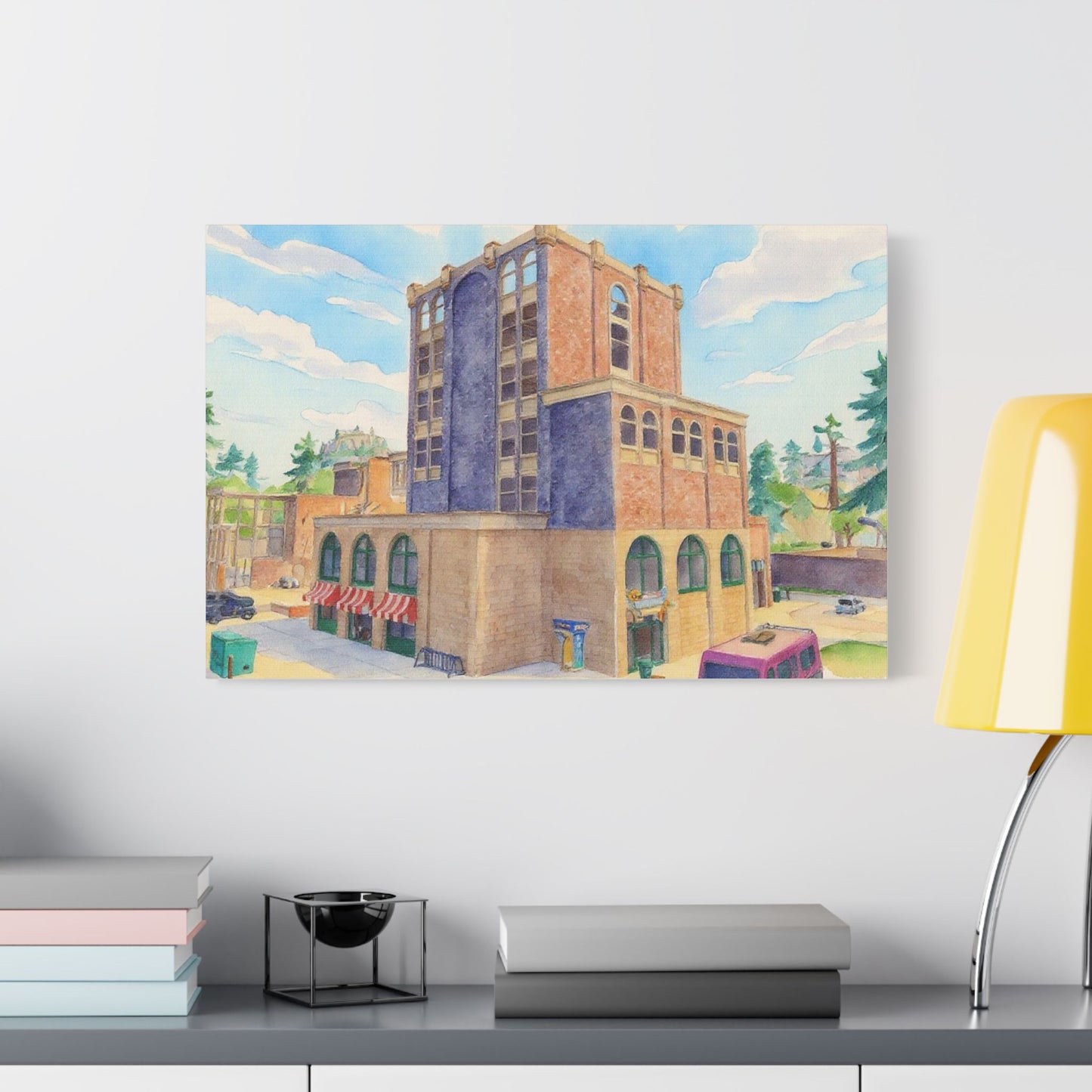 Tilted towers Canvas
