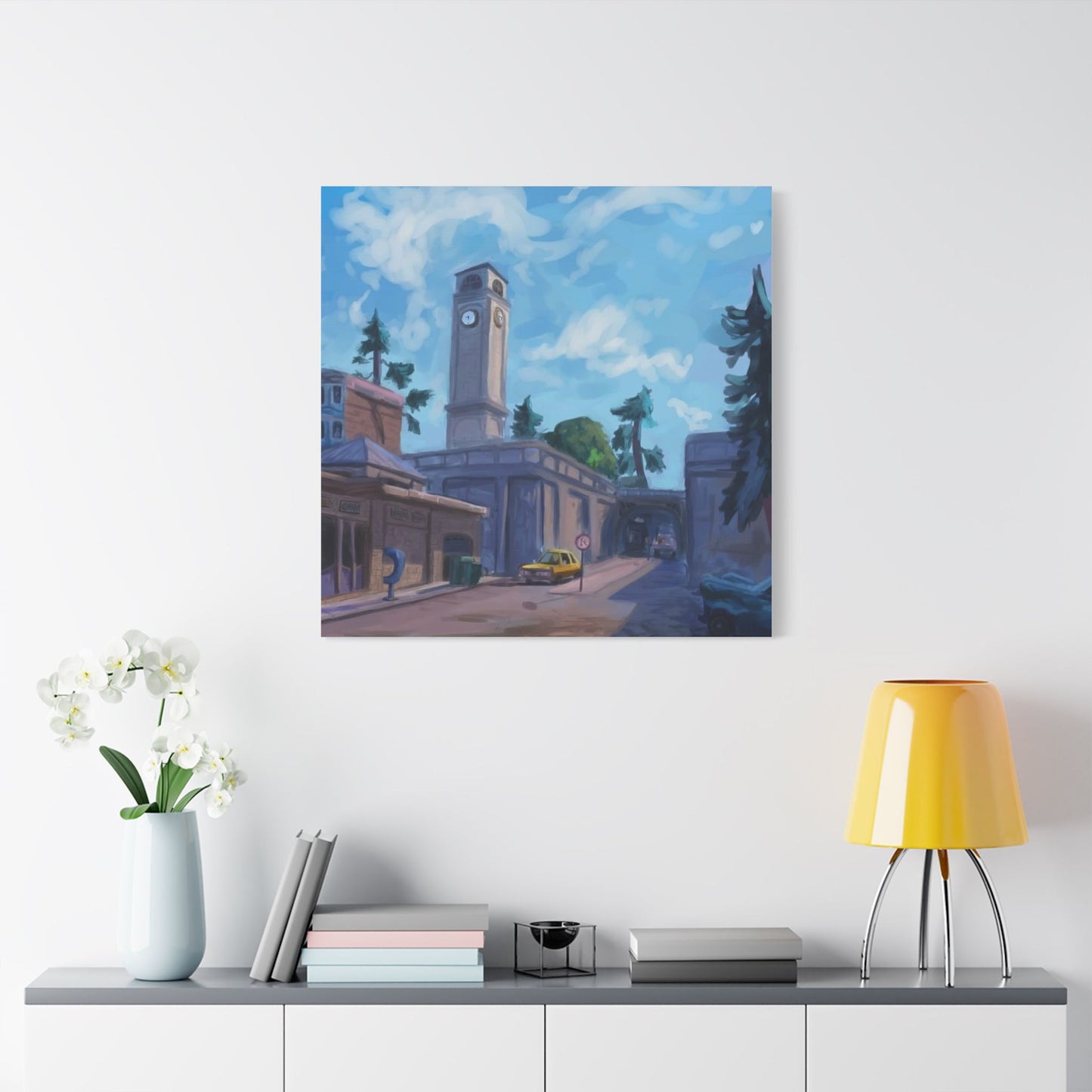 Tilted Towers canvas